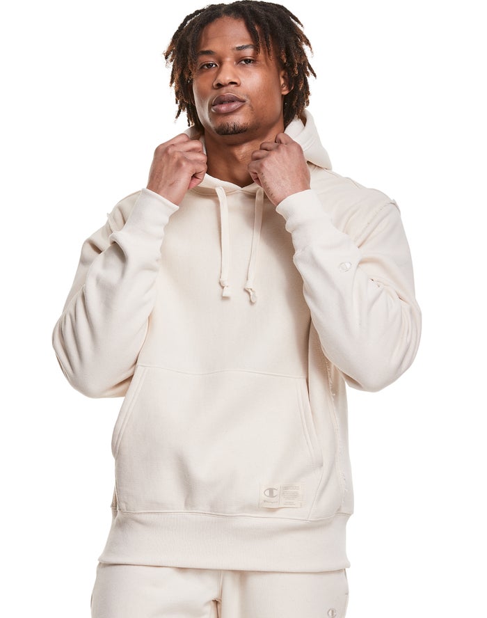 Champion Mens Hoodie NZ - Natural State Reverse Weave Cream ( 2791-THDNA )